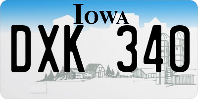 IA license plate DXK340