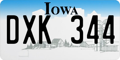 IA license plate DXK344