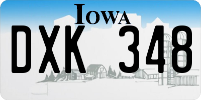 IA license plate DXK348