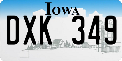 IA license plate DXK349