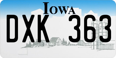 IA license plate DXK363
