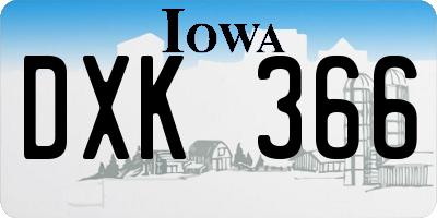 IA license plate DXK366