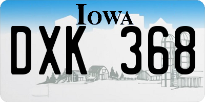 IA license plate DXK368