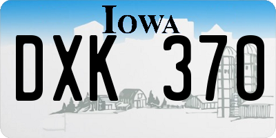 IA license plate DXK370