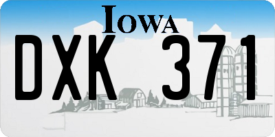 IA license plate DXK371