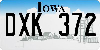 IA license plate DXK372