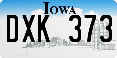 IA license plate DXK373