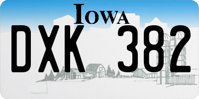 IA license plate DXK382