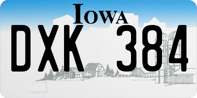 IA license plate DXK384