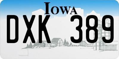IA license plate DXK389