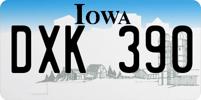 IA license plate DXK390