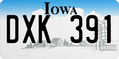 IA license plate DXK391
