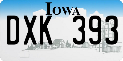 IA license plate DXK393