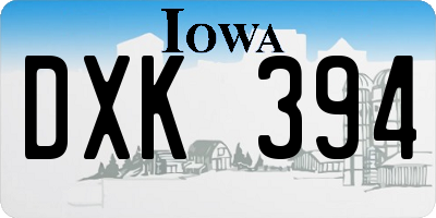 IA license plate DXK394