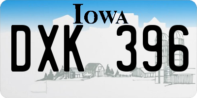 IA license plate DXK396