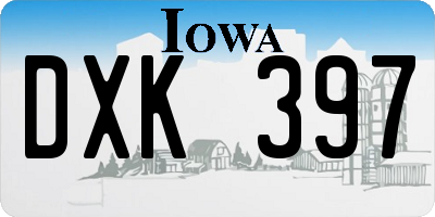 IA license plate DXK397