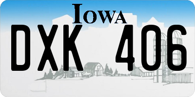 IA license plate DXK406