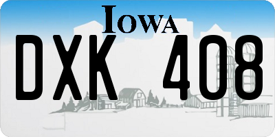IA license plate DXK408