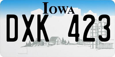 IA license plate DXK423