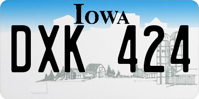 IA license plate DXK424