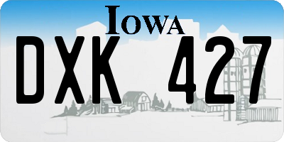 IA license plate DXK427