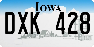 IA license plate DXK428