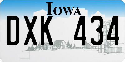 IA license plate DXK434