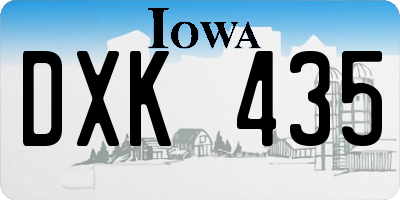 IA license plate DXK435