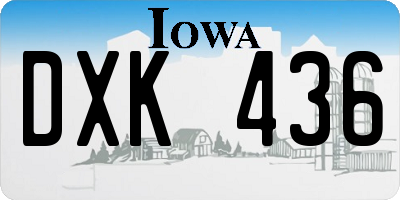 IA license plate DXK436