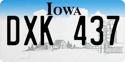 IA license plate DXK437
