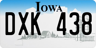 IA license plate DXK438