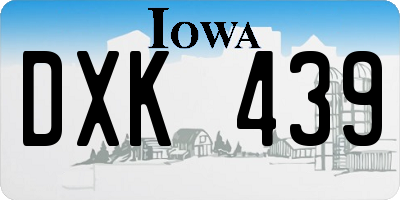 IA license plate DXK439