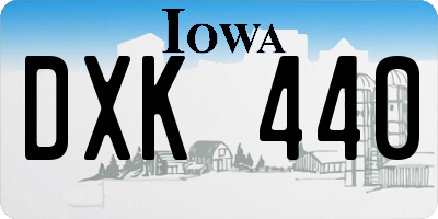 IA license plate DXK440