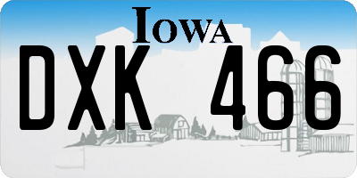 IA license plate DXK466