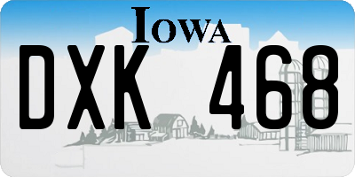 IA license plate DXK468