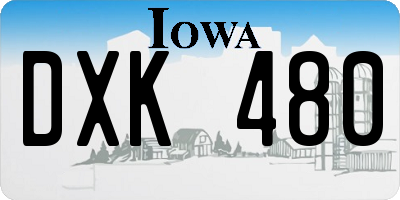 IA license plate DXK480