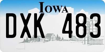 IA license plate DXK483