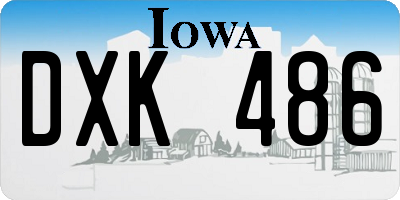 IA license plate DXK486