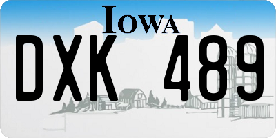 IA license plate DXK489