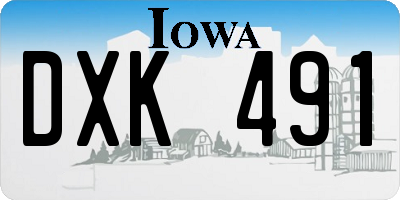 IA license plate DXK491