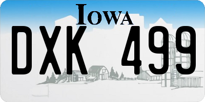 IA license plate DXK499
