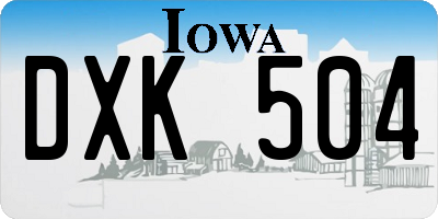IA license plate DXK504