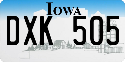IA license plate DXK505