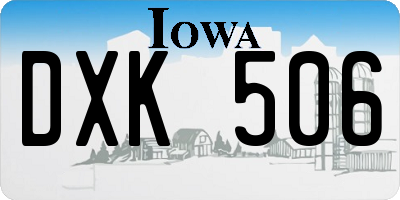 IA license plate DXK506