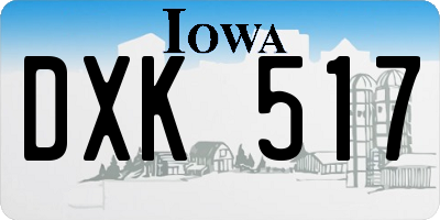 IA license plate DXK517