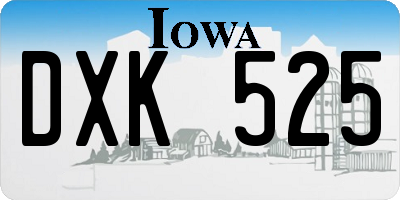IA license plate DXK525
