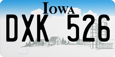 IA license plate DXK526
