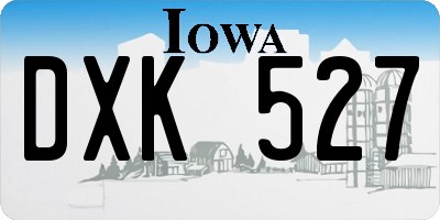 IA license plate DXK527