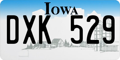 IA license plate DXK529