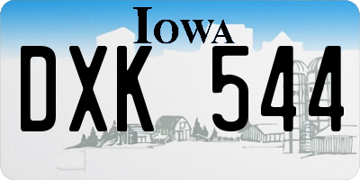 IA license plate DXK544